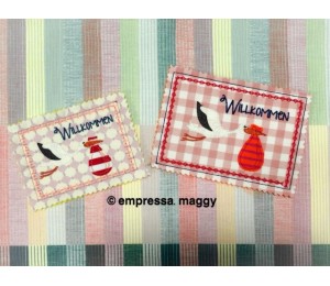 ITH - Postkarte Willkommen Storch